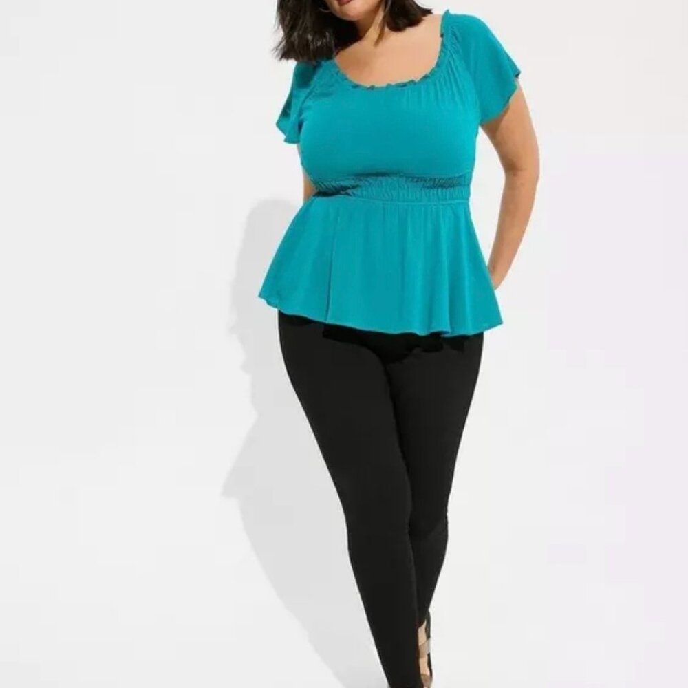 Babydoll Washable Gauze Short Sleeve Top - Picture 4 of 4